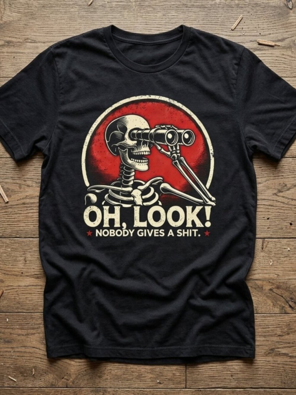 Vintage Skeleton Sarcastic Graphic Tee Funny Goth Humor Y2K Streetwear Shirt